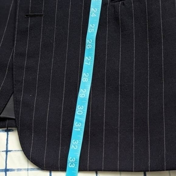 Vintage Ralph Lauren Pinned Strip 100% Wool Sport Suit Jacket Blazer  43/ 37 Reg - Picture 11 of 13